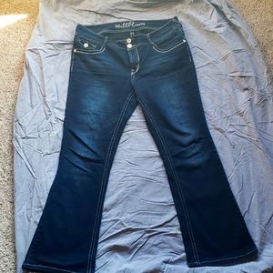 Wallflower dark wash boot cut jeans